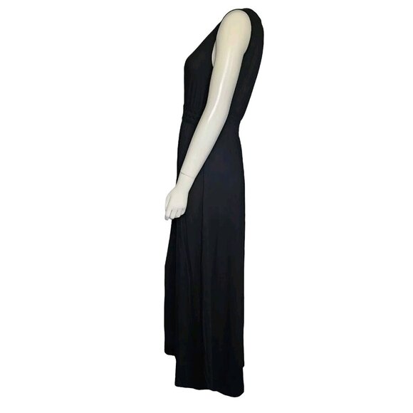 CABLE & GAUGE Solid All Black Sleeveless Pullover Maxi Dress Womens Size S Small - Picture 4 of 7